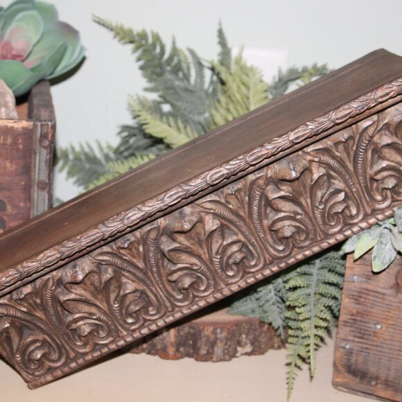 Ornate Old World French Country 17.5" Floating Wall Decor Shelf - Picture 1 of 13